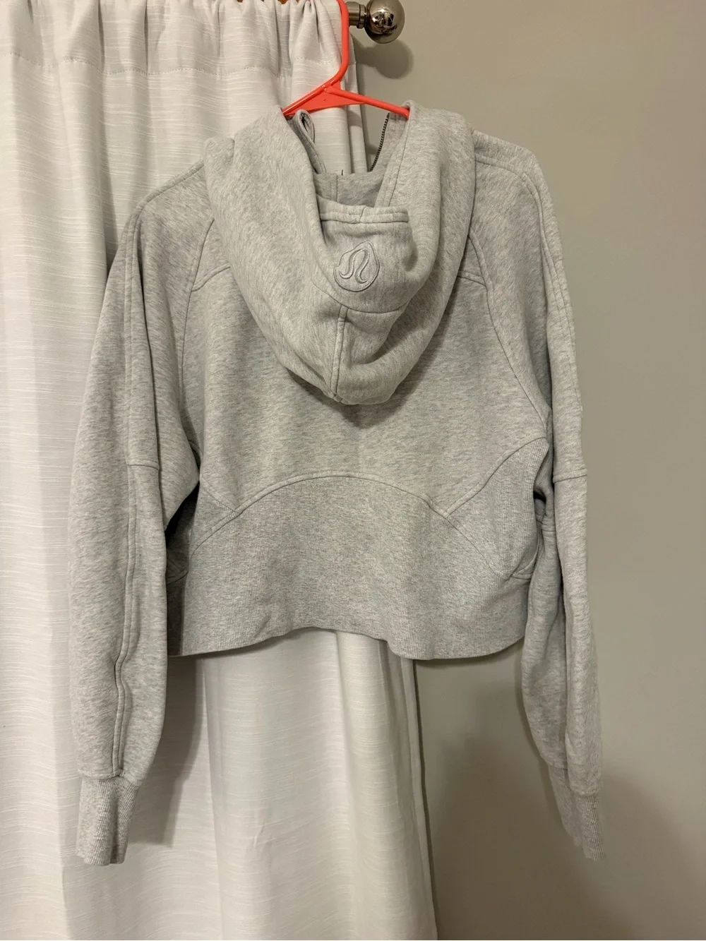 Light gray scuba hoodie from Lululemon